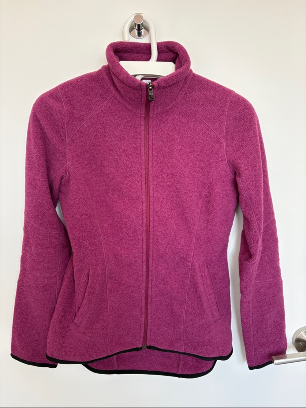 Lole Women's Full-Zip fleece sweater- Raspberry Pink
